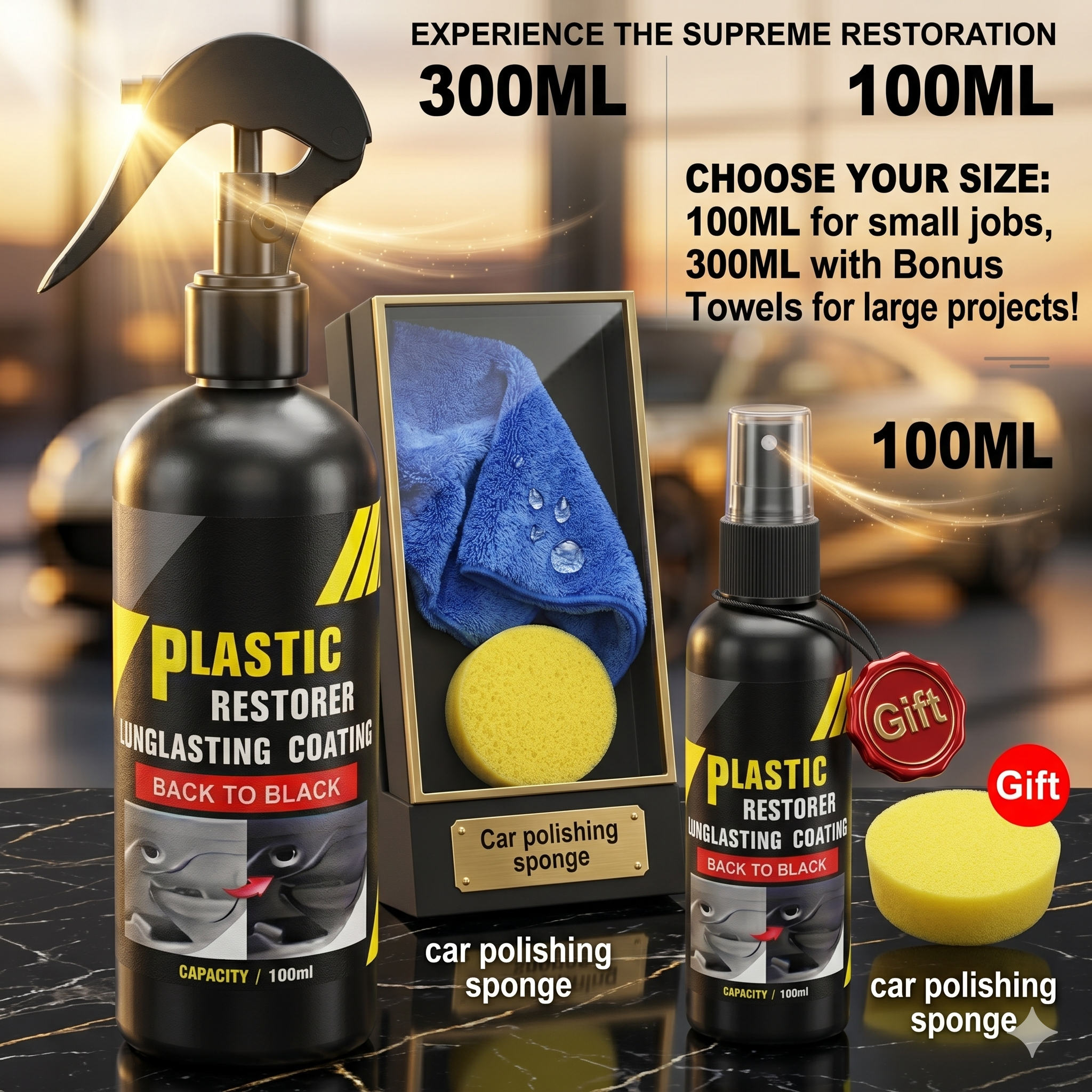 Back-to-Black Plastic & Leather Restorer: Long-Lasting Surface Protectant